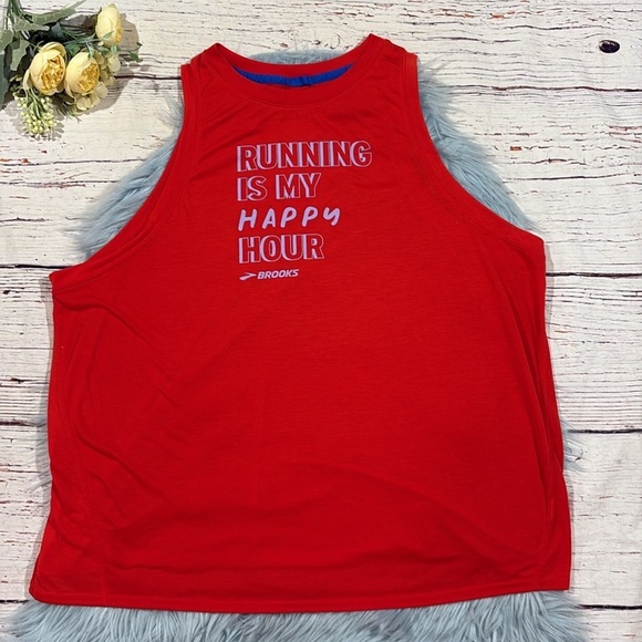 Brooks “Running Is My Happy Hour” Tank Top - Picture 2 of 8
